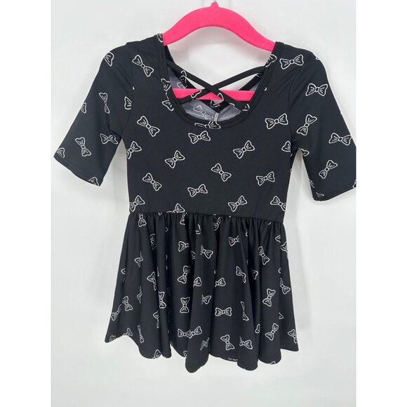 Dotdotsmile Girls Dress Size 12/24 Months Black with White Bows New With Tags - Picture 5 of 6